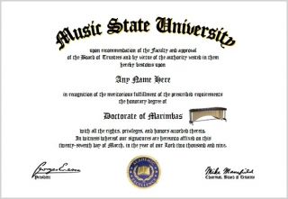 Marimbas Diploma Marimba Lover Diploma