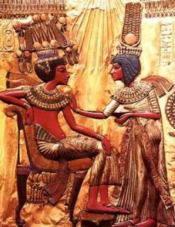 Papyrus Egyptian Ancient Marriage Ceremony Painting 16x11