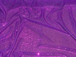Sequin Knit Disco Dots Fabric Purple 38 by The Yard