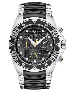 Bulova Accutron Watch, Mens Swiss Chronograph Curacao Black PVD