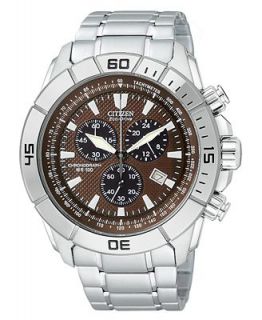 Citizen Watch, Mens Chronograph Eco Drive Stainless Steel Bracelet