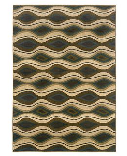 Sphinx Round Area Rug, Odyssey 4443D Brown/Blue 80   Rugs