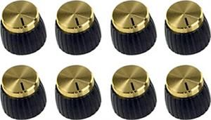Original Marshall ™ Gold Cap Amp Knobs Push on (8 pack )   Brand