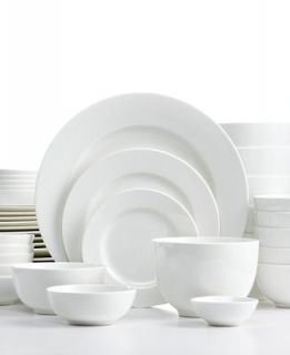 White Elements Dinnerware, Round 42 Piece Set