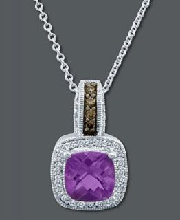 Le Vian 14k White Gold Necklace, Amethyst (1 1/3 ct. t.w.) and White