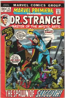 Marvel Premiere Comic Book 4 Dr Strange 1972 Very Fine
