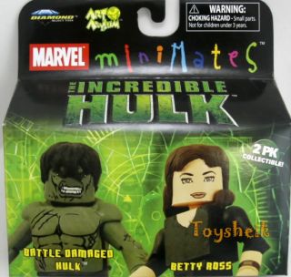 Marvel Minimates Hulk Battle Damaged Hulk & Betty Ross figures Diamond