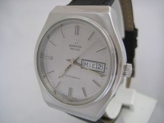 New Swiss Big Water Resist Automatic Marvin Revue Watch 1960S