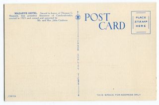 121812s Vintage Masaryktown FL Florida Postcard Masaryk Hotel