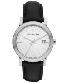 Burberry Watch, Mens Swiss Brown Leather Strap 30mm BU2354   All
