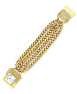 BCBGeneration Bracelet, Gold Tone Coral PVC Cuff Bracelet   Fashion