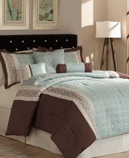 Ashbery 7 Piece Queen Embroidered Comforter Set