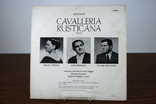 RCA Victor Mascagni Cavalleria Rusticana LP Thumbnail Image