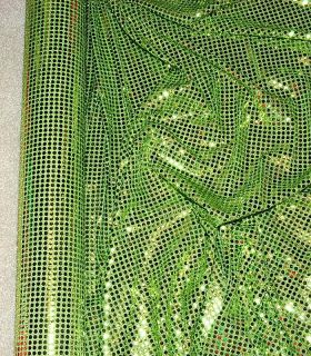 Sequin Stretch Knit Fabric Lime Green 56 by The Yard
