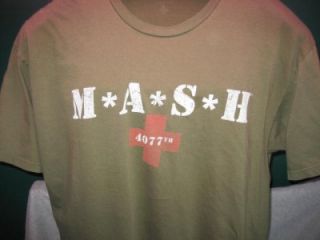 Mash 4077th TV Movies 1970s Television Shows T Tee Shirt Green