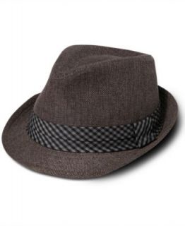 American Rag Hat, Gray Linen Band Fedora   Mens Hats, Gloves & Scarves