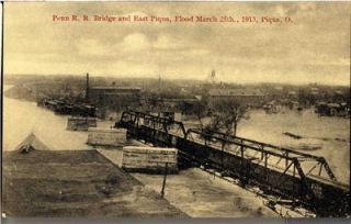 Piqua Ohio Pennsylvania RR Bridge over the Great Miami River in the