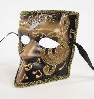 Venetian Mask Masquerade Gold Black Bauta Romazzino Male Mens Music