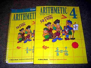 4th Grade 4 Arithmetic Lot Math Books Student Worktext Guide
