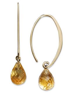14k Gold Earrings, Citrine Brio Hoops (6 1/2 ct. t.w.)   Earrings