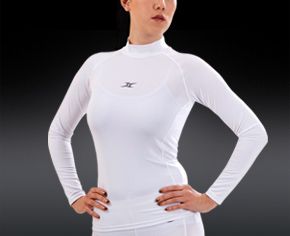 Skin Shirt Compression Base Layer Long Sleeve Top White s L