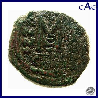 CAC Maurice Tiberius Follis Large M Constantinople 582 602 Ad