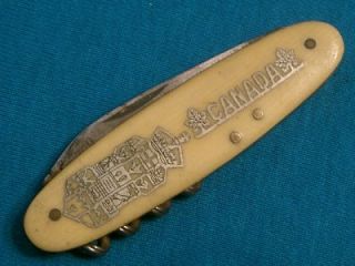 Odd Antique Linder Morning Star Etch Champagne Knife Knives Corkscrew