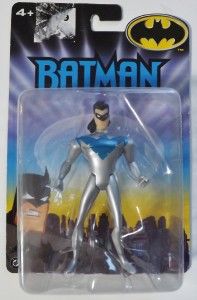 2005 Mattel Nightwing in Silver Costume The Batman Animated Series New