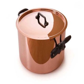 Mauviel Cookware Mheritage 150C Copper Stainless Stock Pot with Lid