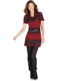 RACHEL Rachel Roy Dress, Long Sleeve Scoop Neck Paneled Sweater
