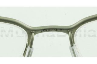 Tag Heuer Eyeglass Frames TH 3205 002 Gray Titanium Half Rim New Mens