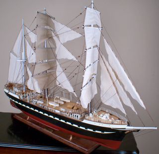 Belem 41 Large Scaled Wood Model SHIP French Tall Wooden Boat