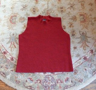 Eileen Fisher Red Wool Sweater Top P M