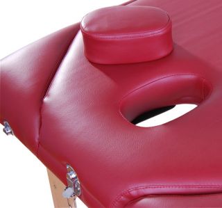 New Portable Massage Table Salon Spa Reiki 77L 3 Pad Rose Bed w
