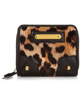 Juicy Couture Handbag, Leopard Velour Small Zip Around Wallet