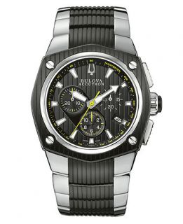 Bulova Accutron Watch, Mens Swiss Chronograph Corvara Black Ion