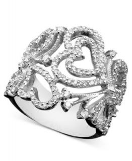 Effy Collection Diamond Ring, 14k Gold Two Tone Diamond Flower (3/8 ct