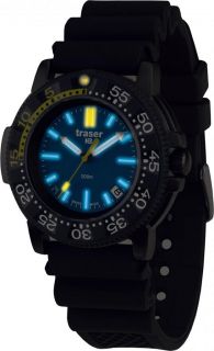 Traser H3 P6504 Nautic Watch Blue and Yellow Trigalight Rubber Strap
