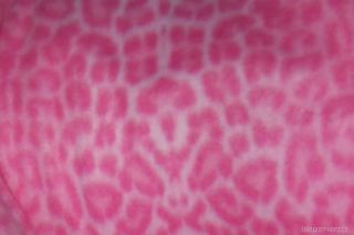 Pink Leopard Print Fleece Fabric BTY