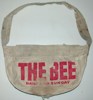Sacramento Bee Newspaper Delivery Boy Bag Satchel Mcclatchy