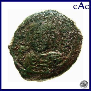 CAC Maurice Tiberius Follis Large M Constantinople 582 602 Ad
