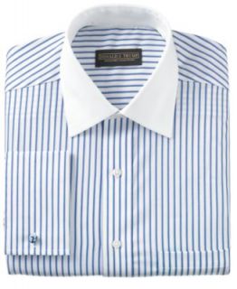 Donald Trump Dress Shirt, Solid White Collar French Cuff Long Sleeve