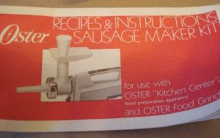 Center 990 Food Meat Grinder Sausage Maker Kit Accessory 937 53