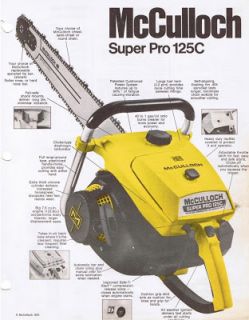 McCulloch Super Pro 125C Chainsaw King of The Forest