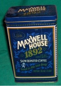 Maxwell House 1892 Advertising Tin 100 Year Anniversary