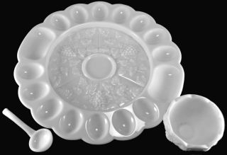 Egg Plate Or Tray With Fruit Cocktail & Spoon In Excellent Condition