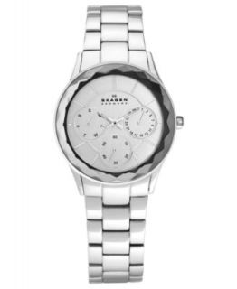 Skagen Denmark Watch, Womens Crystal Bezel Stainless Steel Bracelet