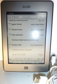  Kindle Touch D01200 6 WiFi 4GB Reader Tablet