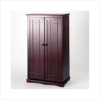 Leslie Dame CD/DVD Media Storage Cabinet with Door in Cherry [5634]