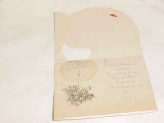 Christmas Card for Mother 1937 Unused Beautiful